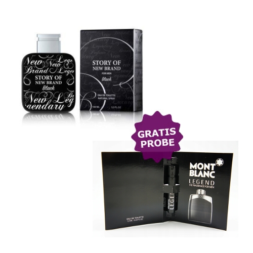 New Brand Story Black - Eau de Parfum 100 ml, Probe Mont Blanc Legend